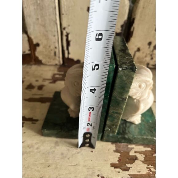 Pair Vintage 1960s Genuine Alabaster Hand Carved  Italian Owl Bookends Green Ivo - Picture 12 of 13